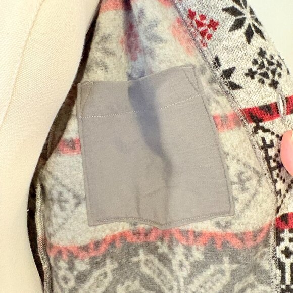 Levi’s Nordic Fair Isle Snowflake Womens Small Shawl Collar Sweater Cardigan - Picture 11 of 12